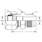 World Wide Fittings Flareless Compression to Male JIC Connector C2402X06X06 - alternate 2